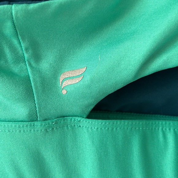 Fabletics No-Bounce Sports Bra Zip-Up Size Medium Green High Impact - Picture 5 of 11